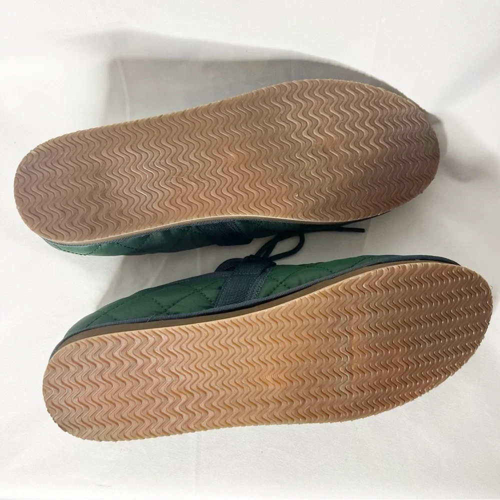 J. Crew Green Quilted Chore Slippers for Men